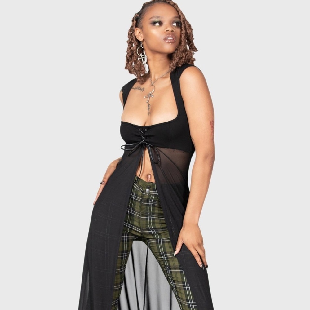 Killstar Black Sheer Poncho